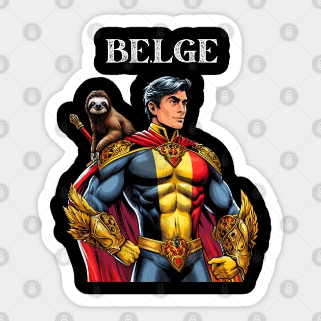 Belgian  Superhero 70s Fantasy Comic Book Hero Sticker by Woodpile